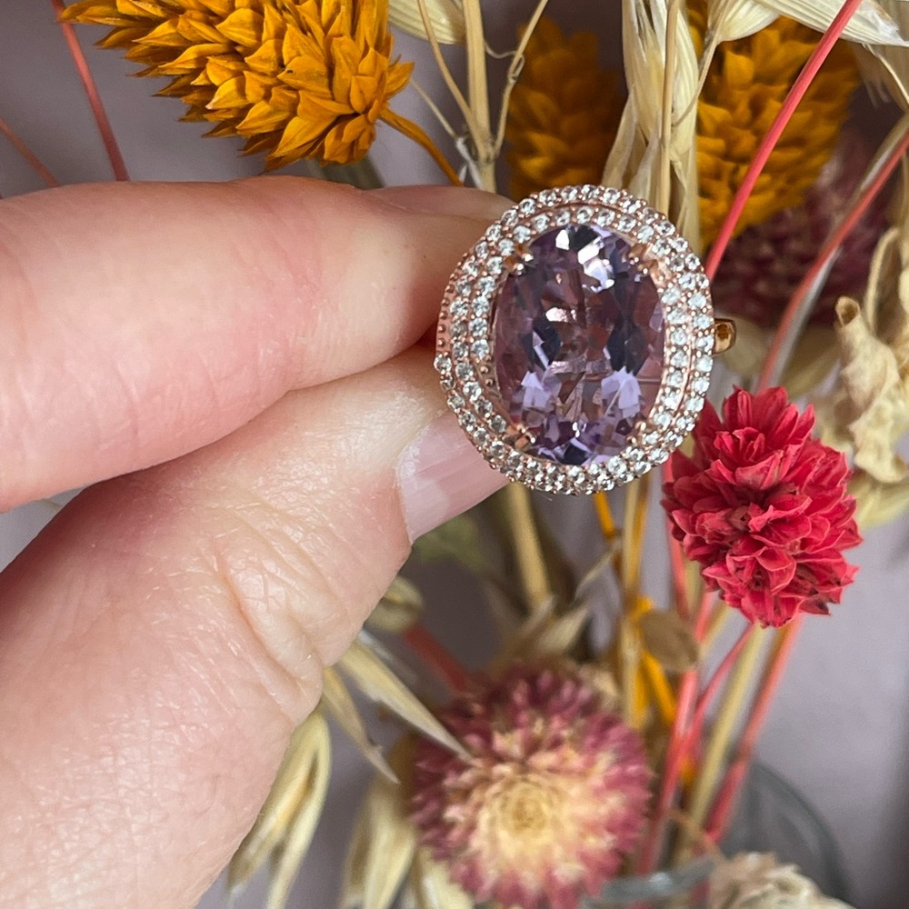 BOGO AAA Rose De France Amethyst Ring